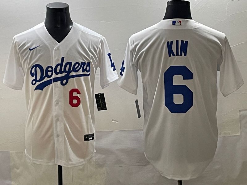 Men 2025 Los Angeles Dodgers #6 H.S.Kim White Game Nike MLB Jersey style 14